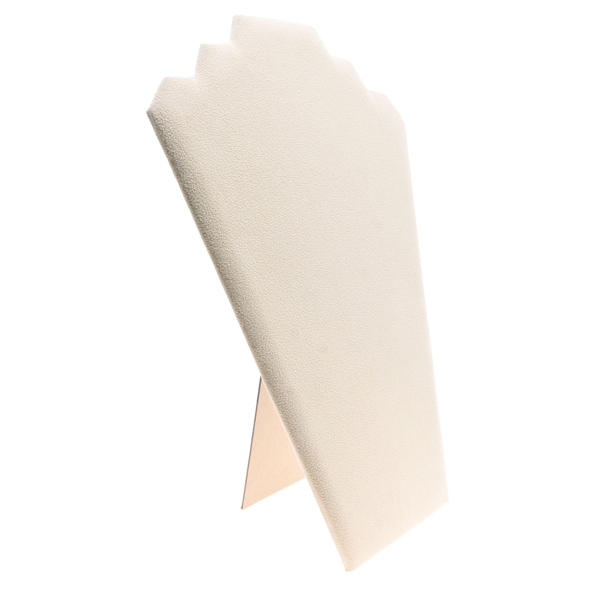 Beige Faux Suede Tiered Necklace Easel - 12½" Tall