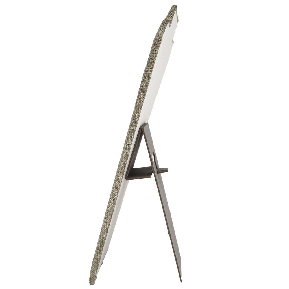 Brown Burlap Jewelry Necklace Display Easel, 12-1/2" Tall