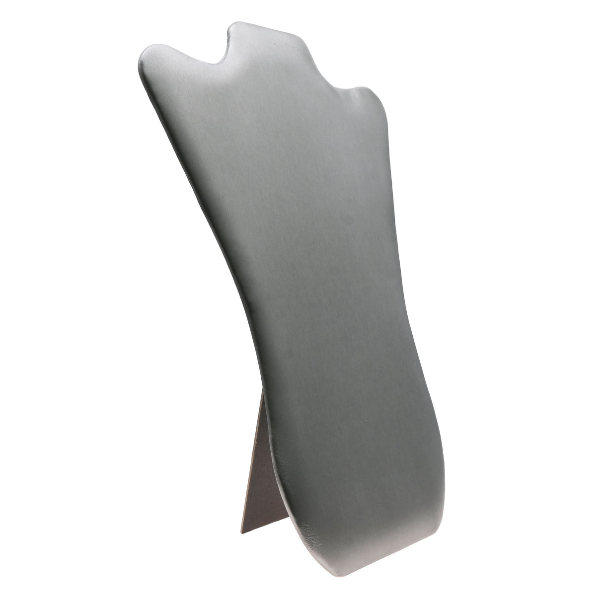 Steel Grey Leatherette Necklace Display Easel, 14" Tall