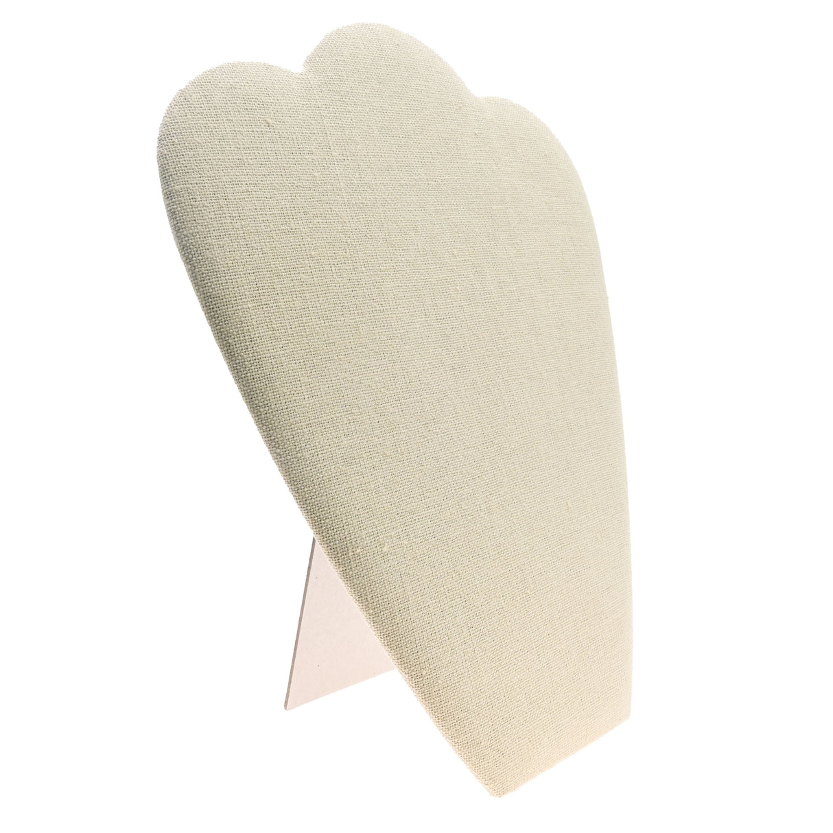 Beige Linen Jewelry Necklace Easel, 10-7/8" Tall