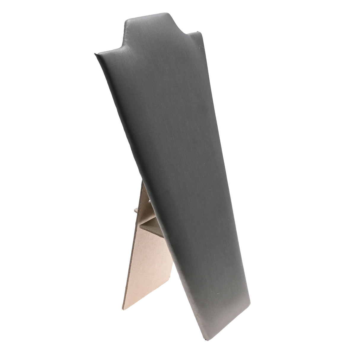 Steel Grey Leatherette Jewelry Necklace Display Easel, 8-7/8" Tall