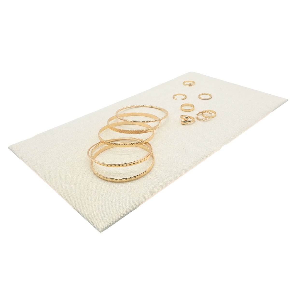Beige Linen Full Size Jewelry Tray Liner, 14-1/8" x 7-5/8"