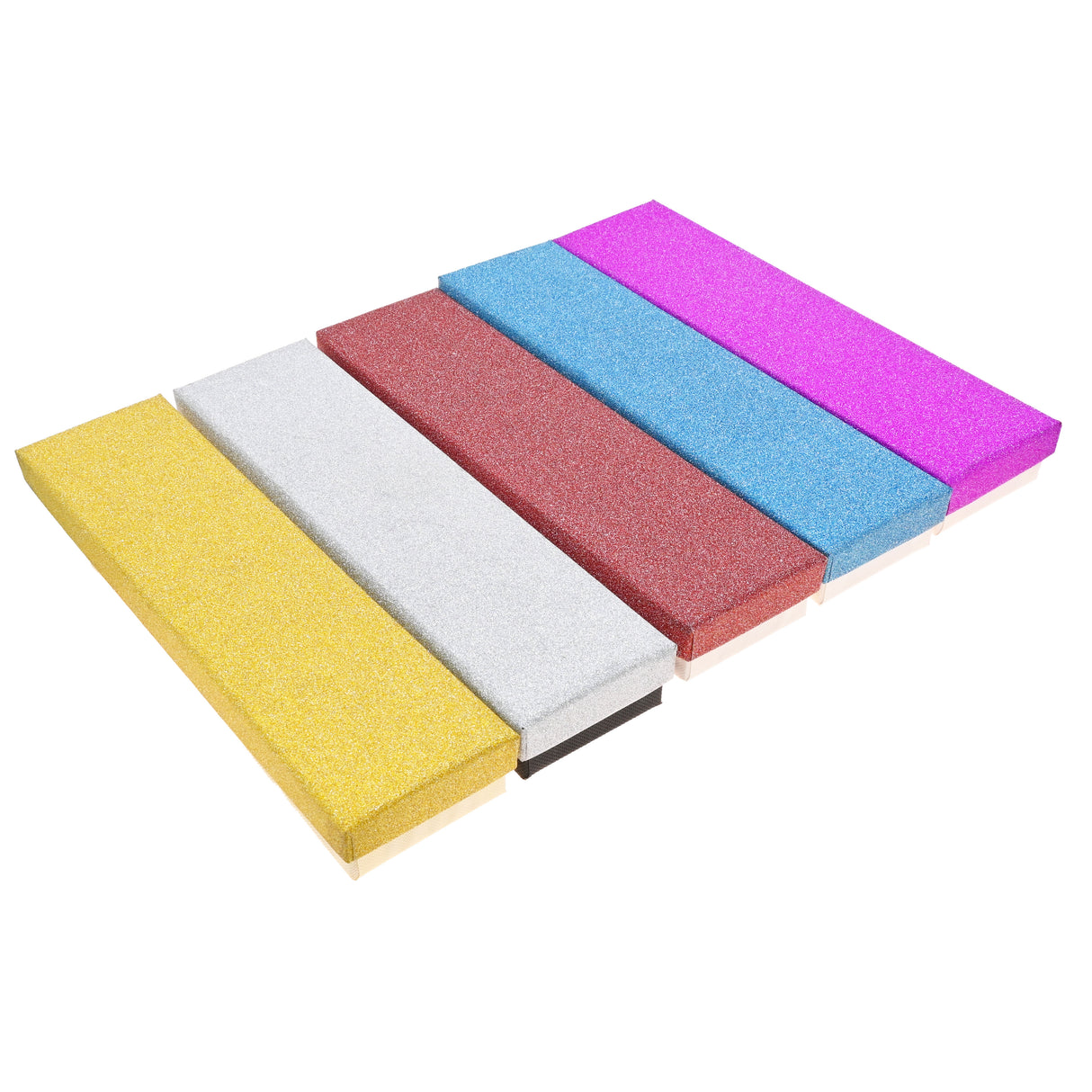 Multi-Color Cotton Filled Jewelry Gift Boxes 8" x 2" x 1"
