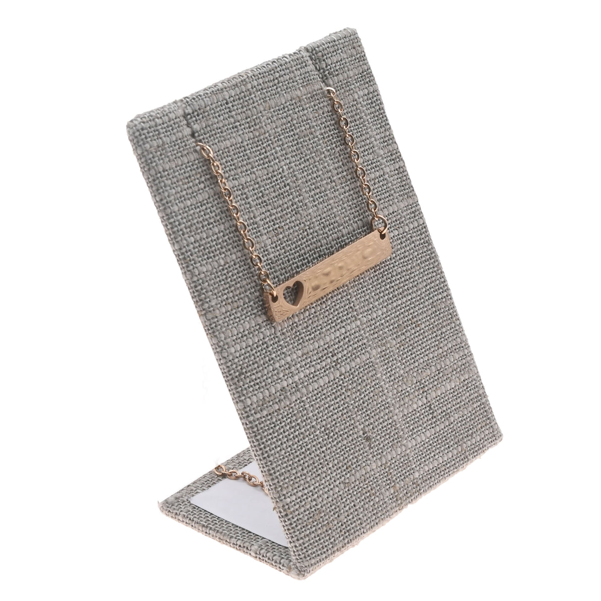 Grey Linen Jewelry Earring / Pendant Stand