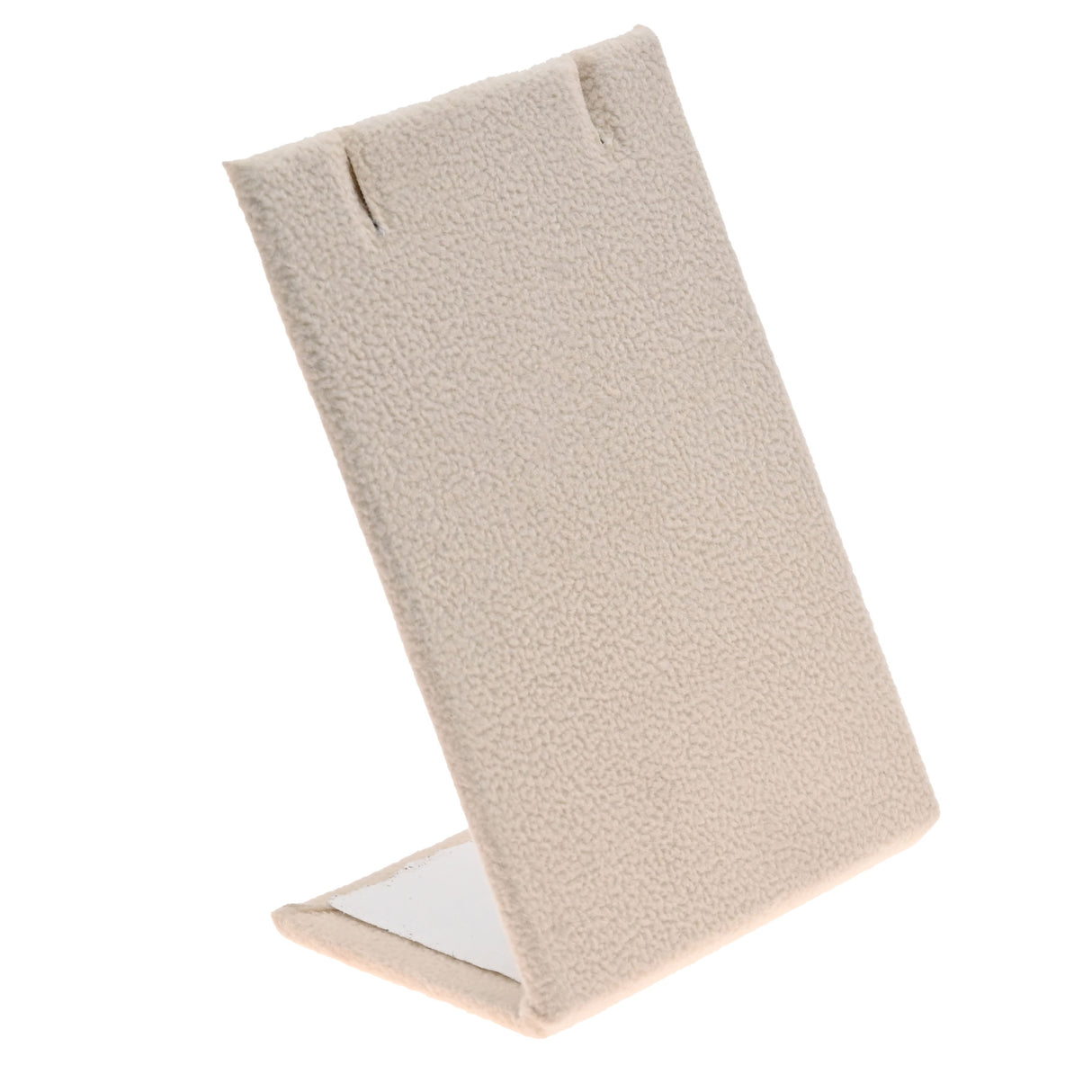 Beige Faux Suede Earring & Pendant Display Stand - 2½" × 3¼"