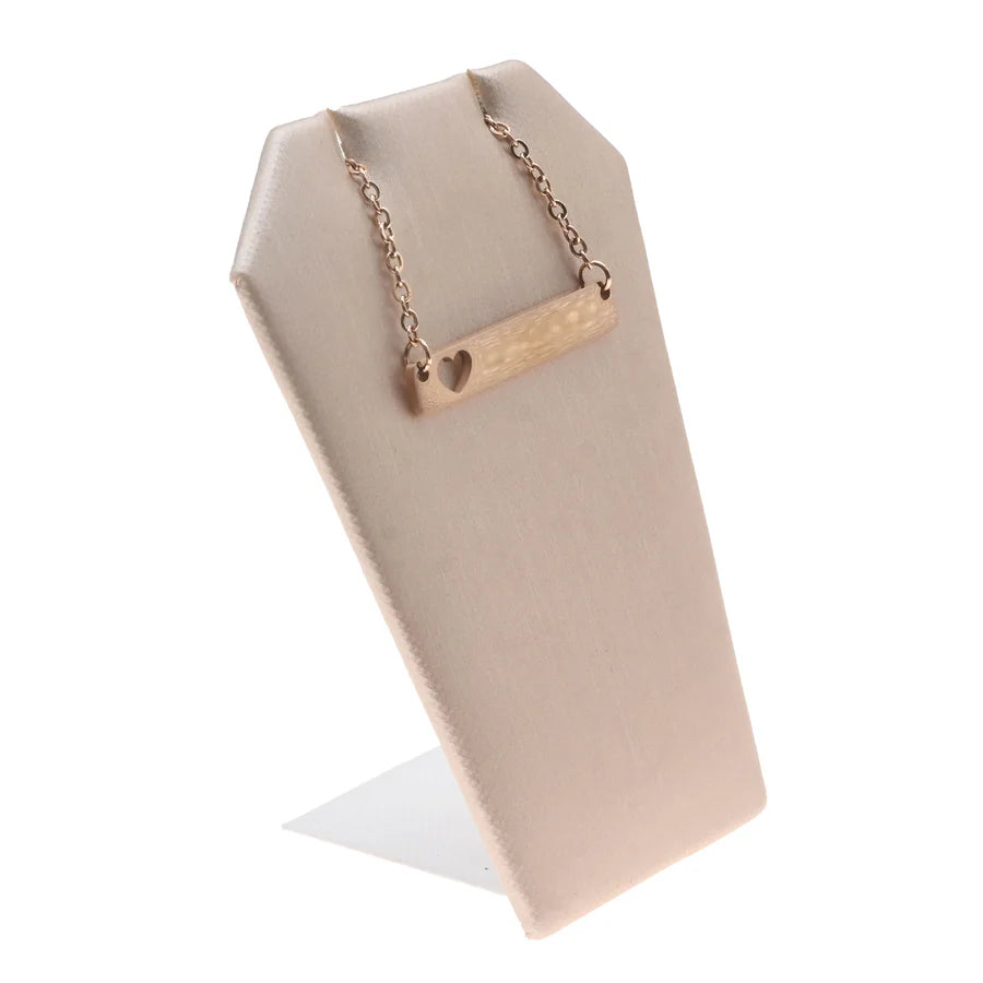 Champagne Pink Leatherette Earring / Pendant Stand - 4-3/4" Tall