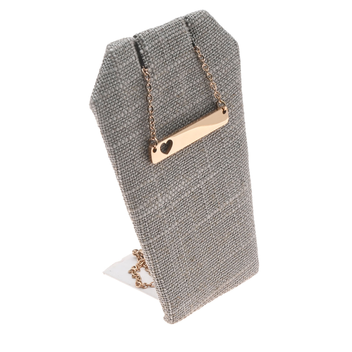 Grey Linen Jewelry Earring / Pendant Stand