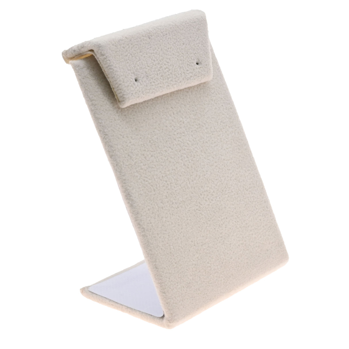 Beige Faux Suede Earring Display Stand - 3⅜" Tall