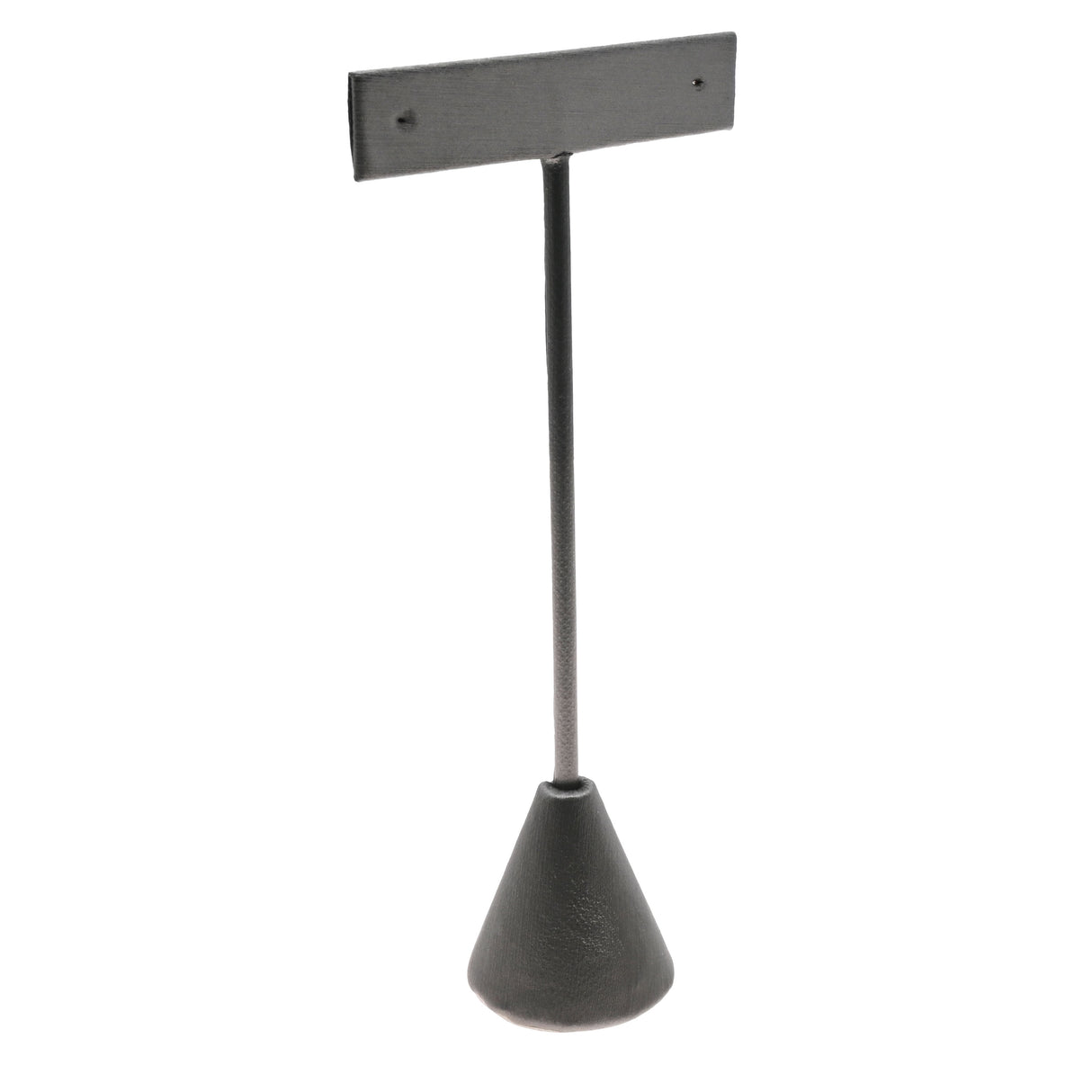 Steel Grey Leatherette Earring T-Stand, 5-3/4" Tall