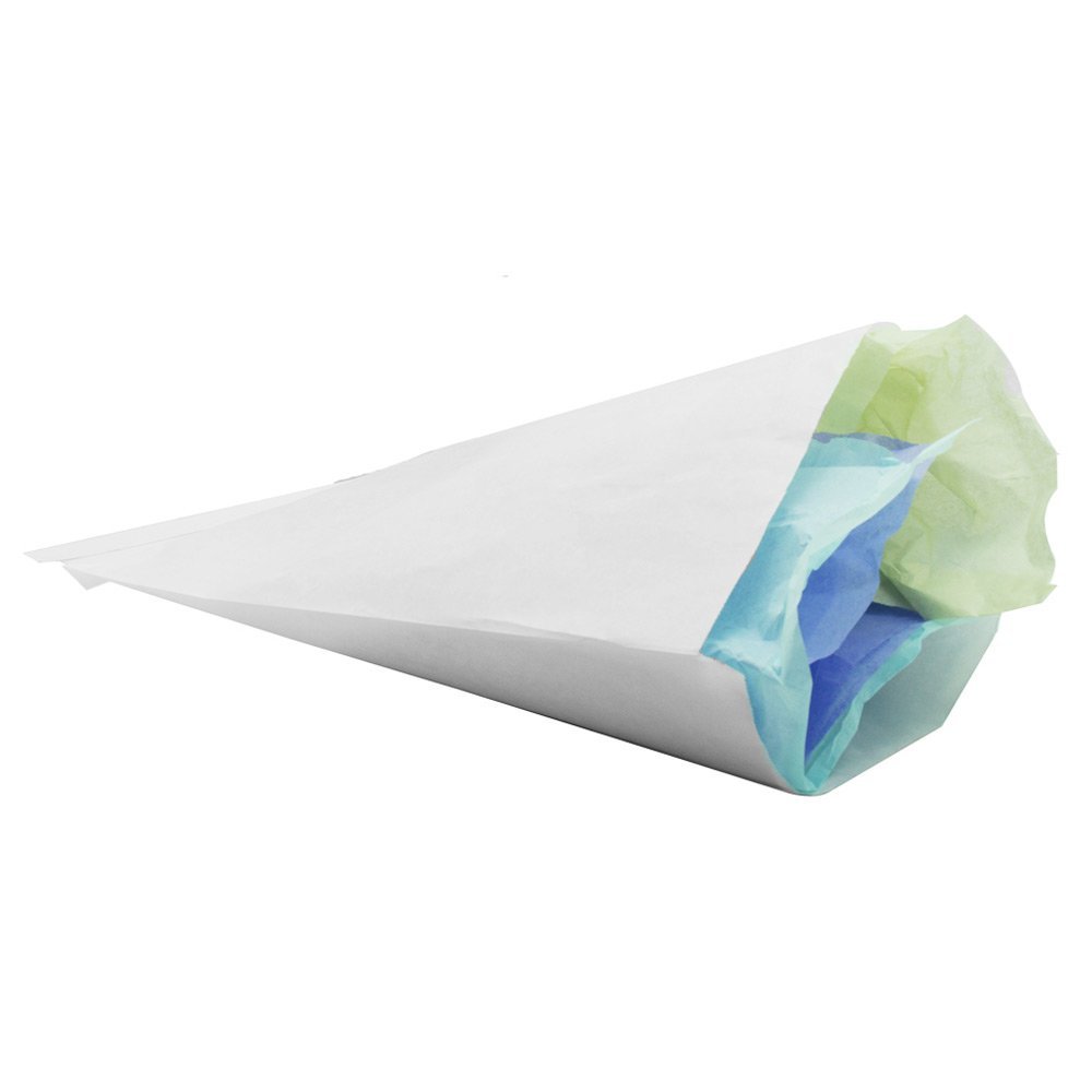 White Paper Gift Shopping Bags, 100 Per Pack, 10" x 13"