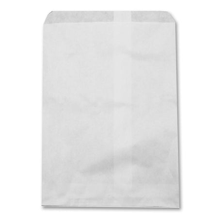 White Paper Gift Shopping Bags, 100 Per Pack, 6" x 9"