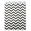 Black and White Chevron Gift Shopping Bags, 100 Per Pack, 6" x 9"
