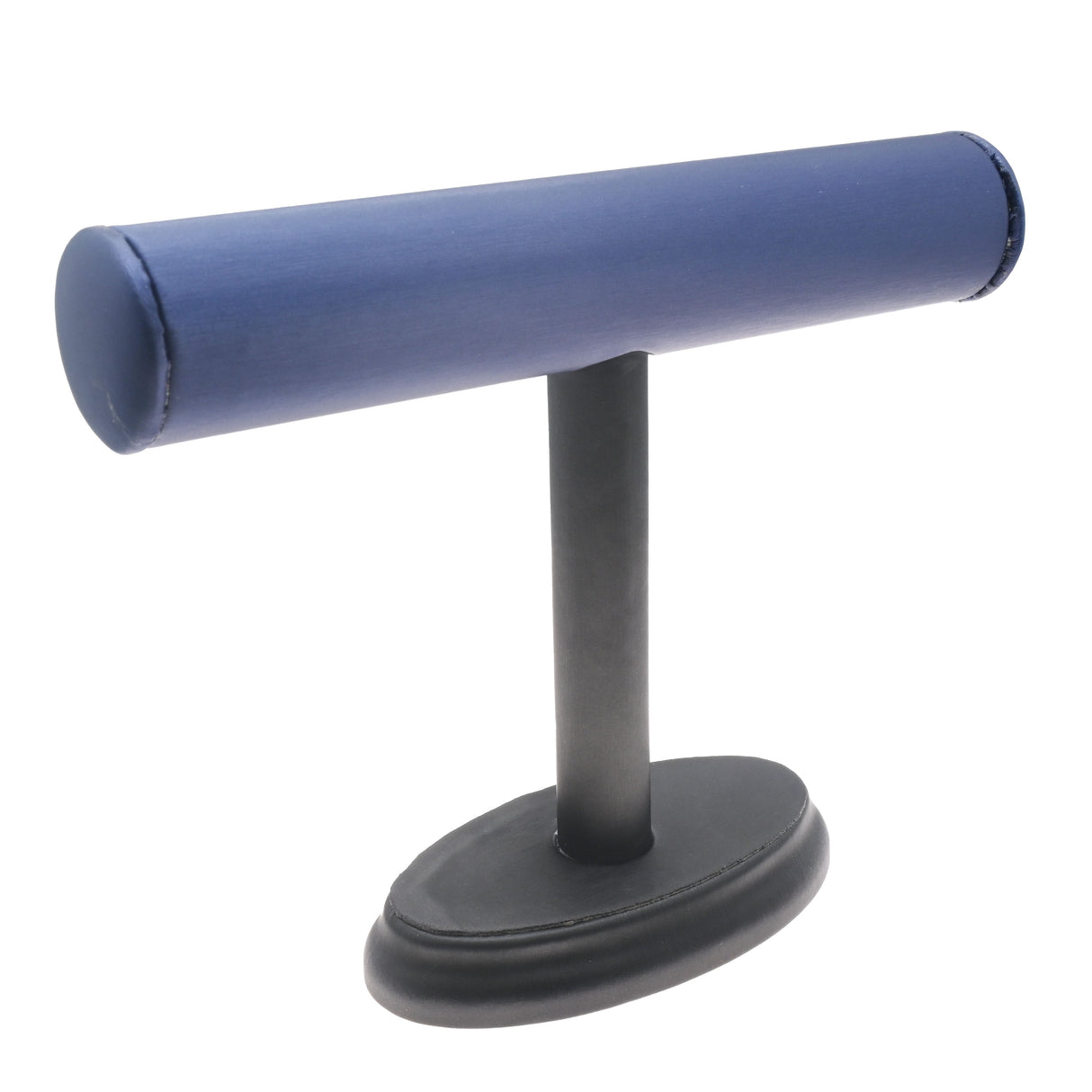 Black & Blue Leatherette Bracelet Watch T-Bar Display Stand - 5-1/2" Tall