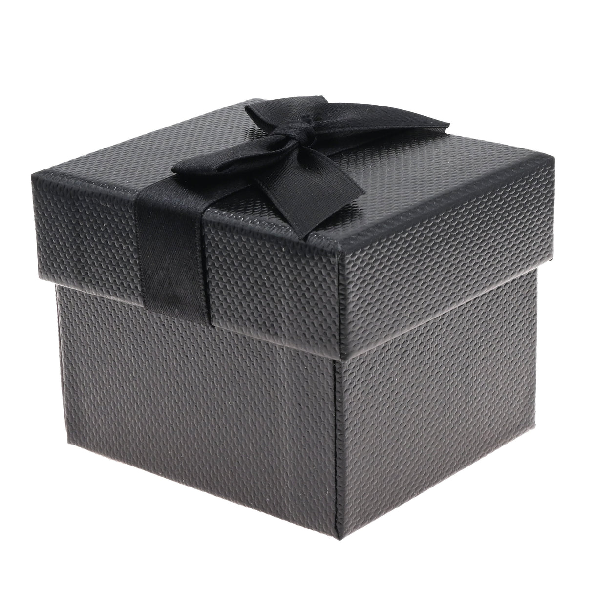 Black Premium Textured Jewelry Ring Gift Packaging Boxes