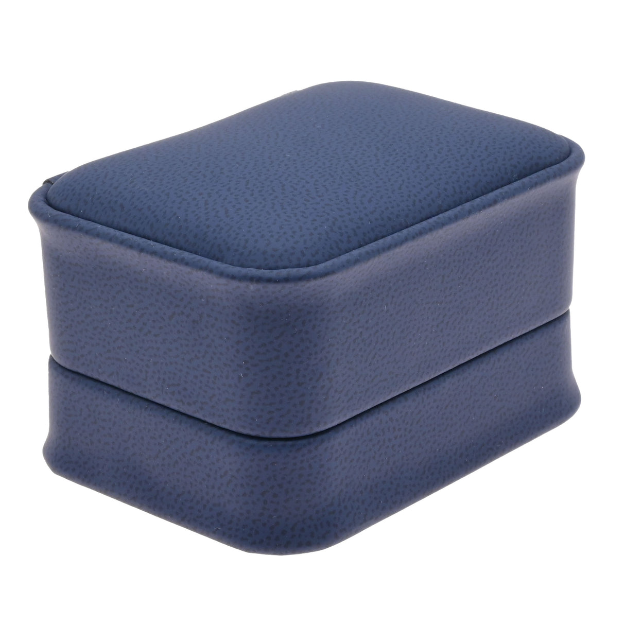 Navy Blue Leatherette Dual Jewelry Ring Gift Boxes
