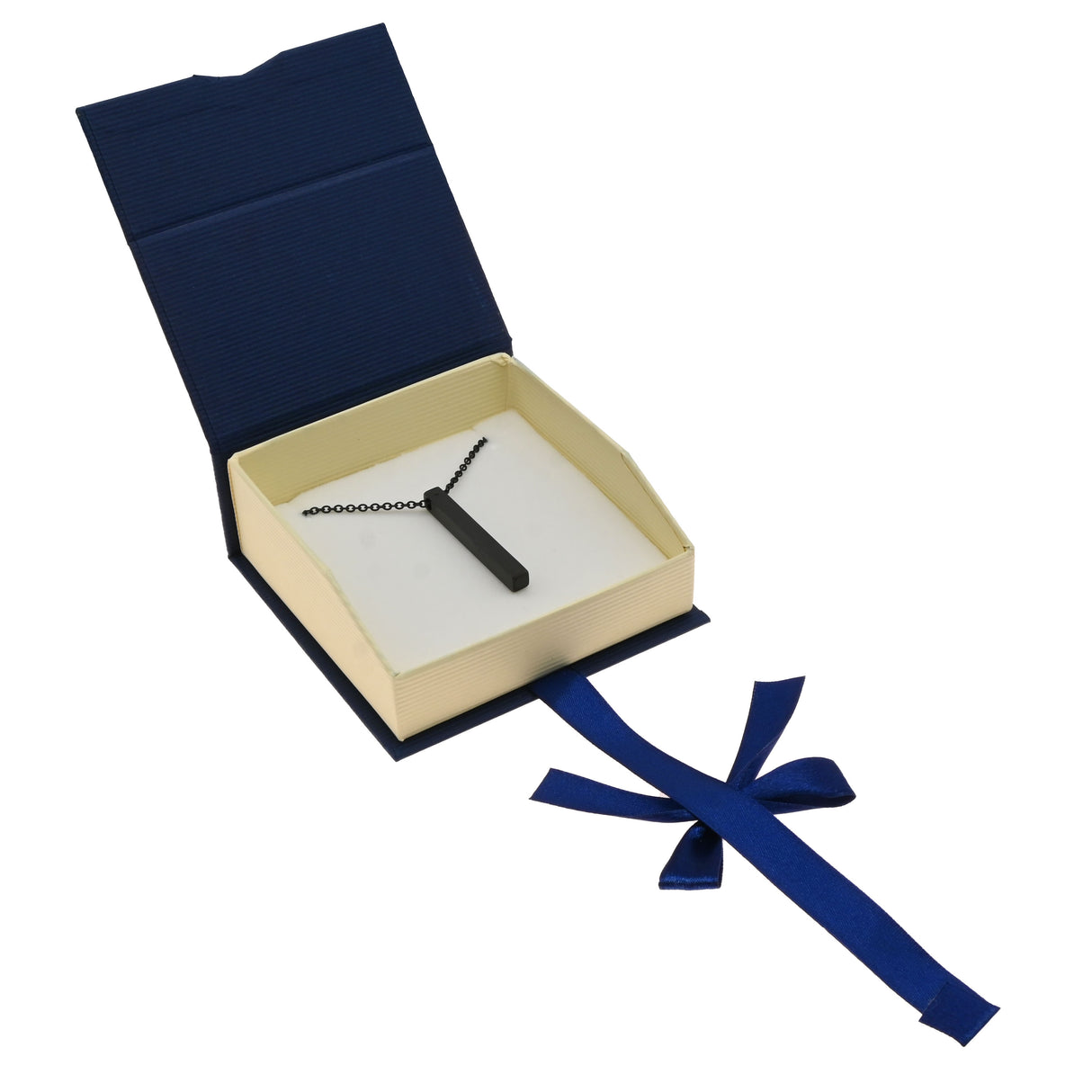 Blue & Cream Magnetic Ribbon Paper Large Pendant Gift Boxes