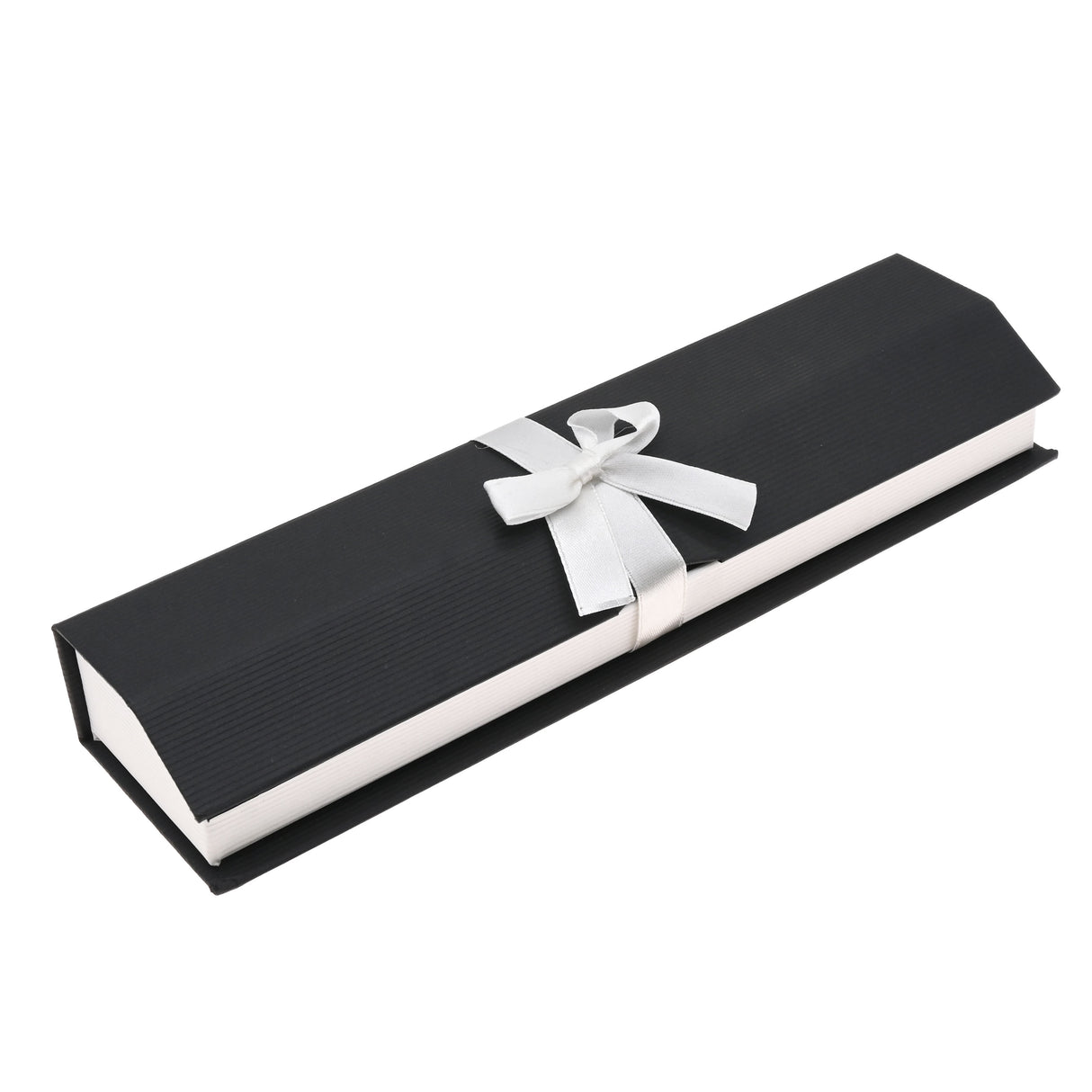 Black & White Magnetic Ribbon Paper Bracelet Gift Boxes