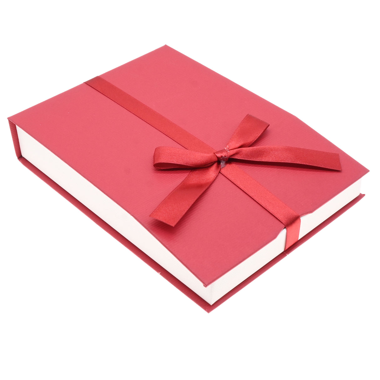 Red & White Magnetic Ribbon Paper Necklace Gift Boxes