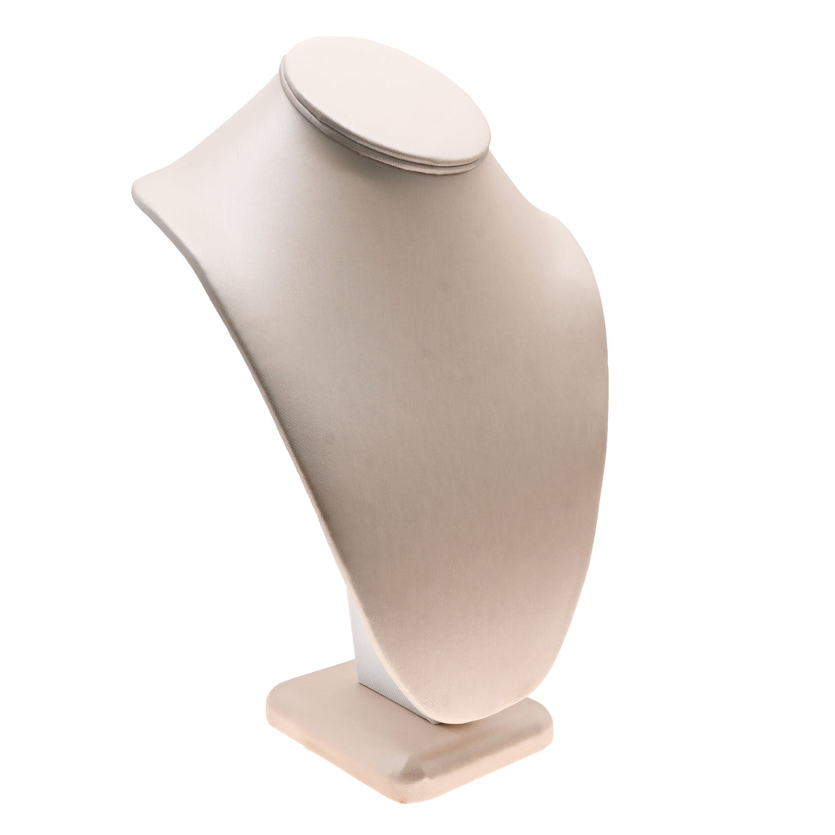 Champagne Pink Leatherette Jewelry Necklace Display Bust, 11" Tall