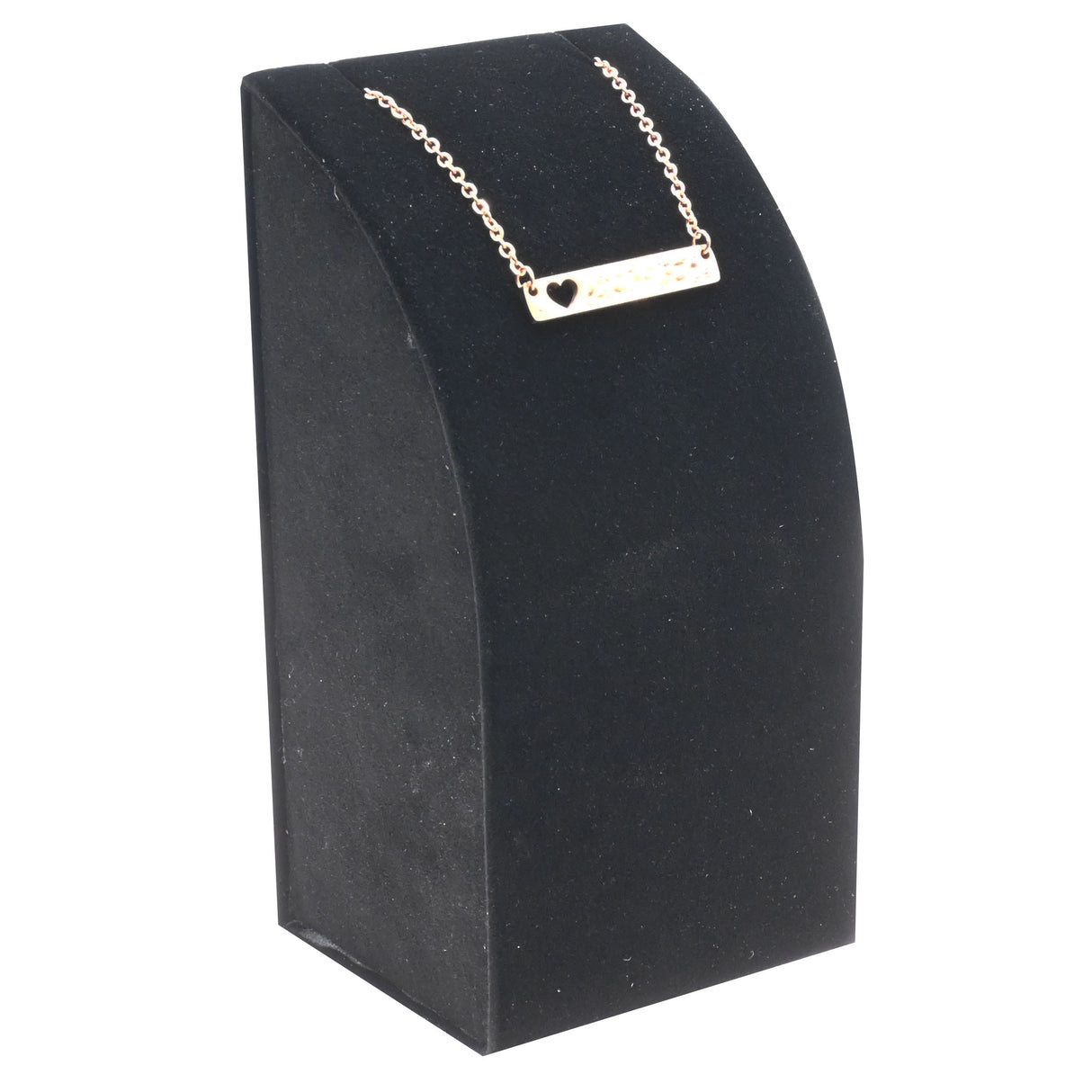 Black Velvet Jewelry Necklace Pedestal Display Stand