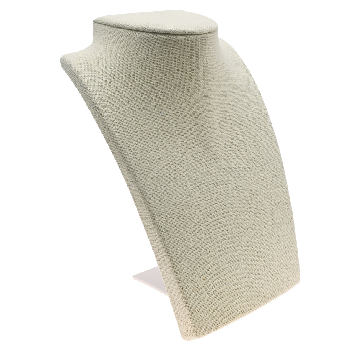 Tan Linen Fold-able Jewelry Necklace Display Stand, 8-1/4" Tall