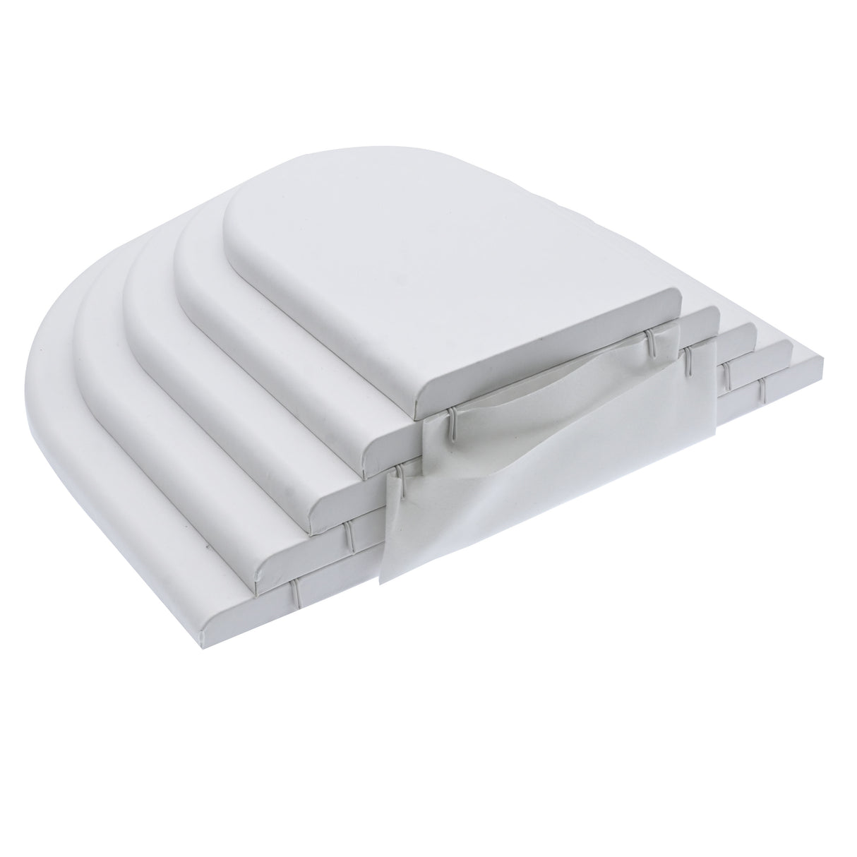 White Leatherette 4 Tier Jewelry Necklace Display