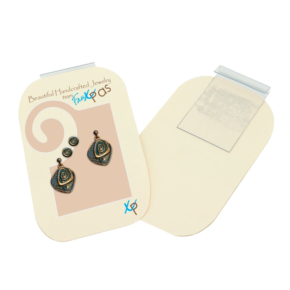 Adhesive C Hook for Hanging Jewelry Earring Cards 1-1/2" x 1"