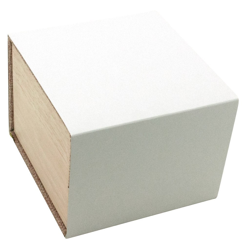 Brown Burlap and Faux Natural Wood Jewelry Bracelet or Watch Pillow Boxes