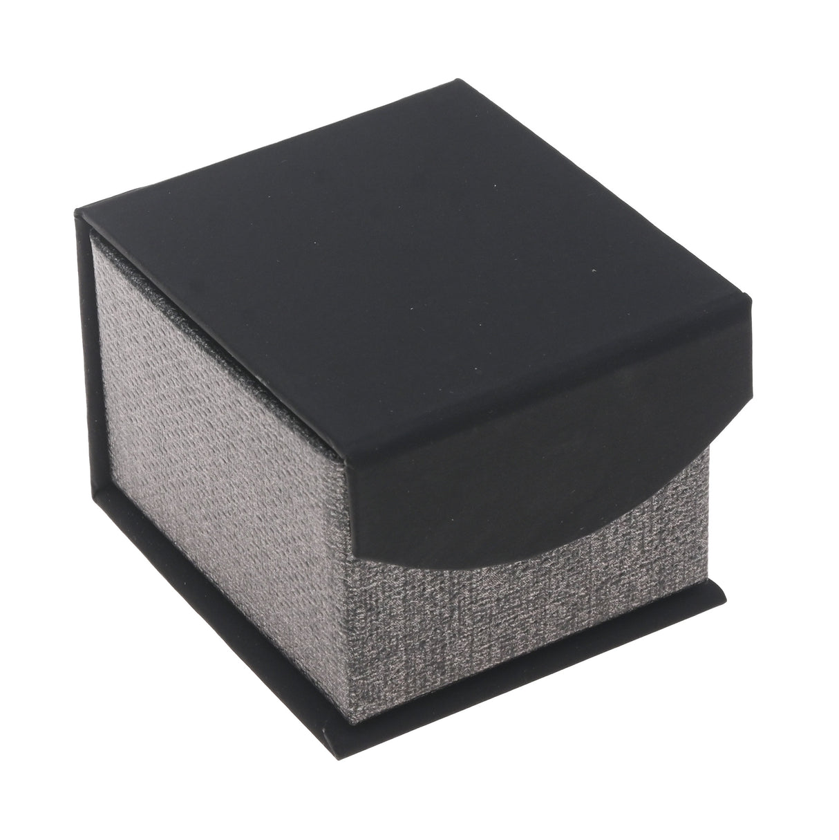 Black and Grey Magnetic Lid Jewelry Ring Boxes