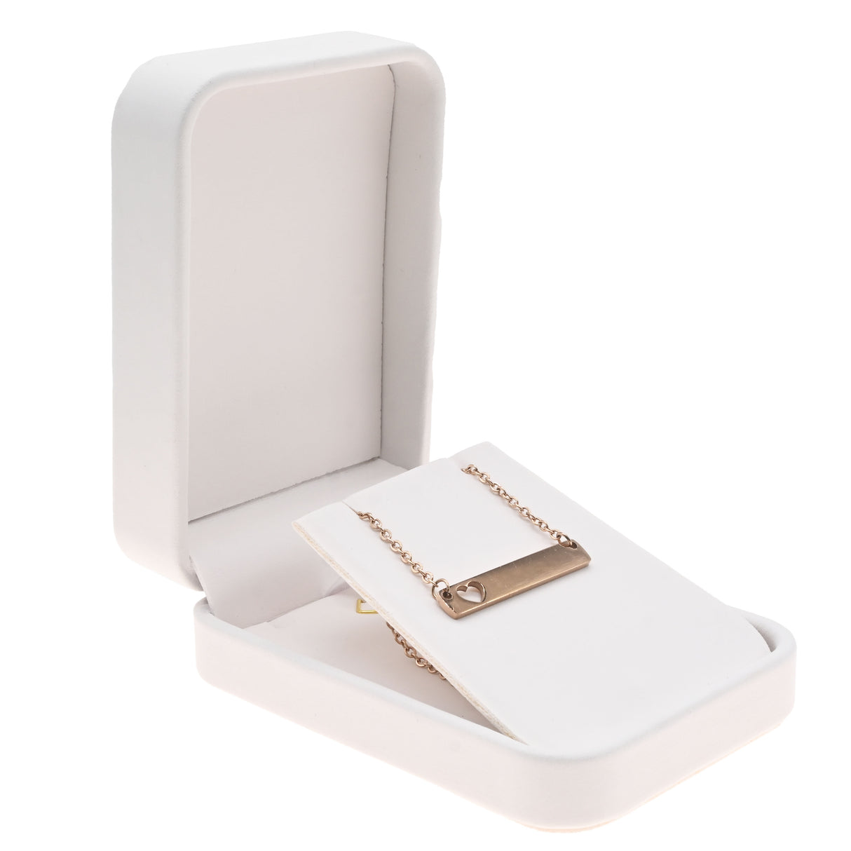 White Leatherette Pendant & Earring Gift Box – Pack of 12