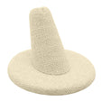 Beige Linen Single Finger Jewelry Ring Display, 1-1/4" Tall