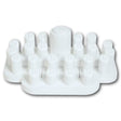 White Leatherette Jewelry Ring Display Set, Holds 23 Rings