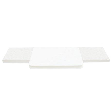 White Leatherette 3 Piece Display Shelf Riser Set