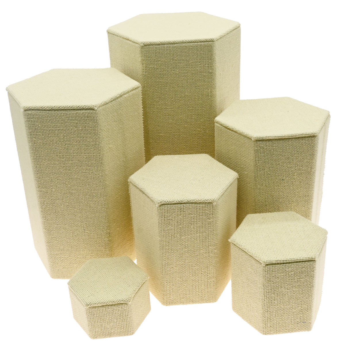Linen 6 Piece Display Shelf Riser Set