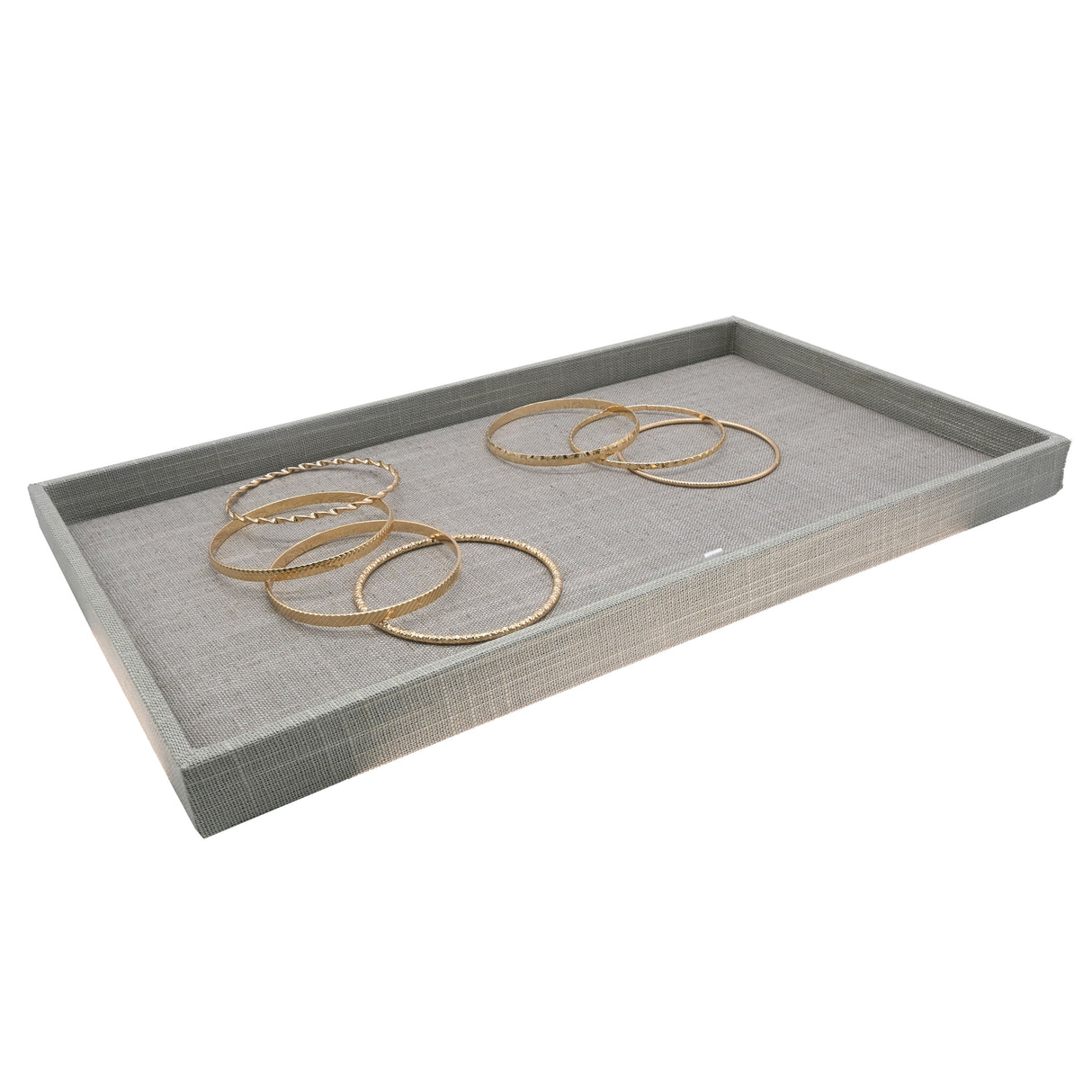 Grey Linen Jewelry Tray-Full Size-1"