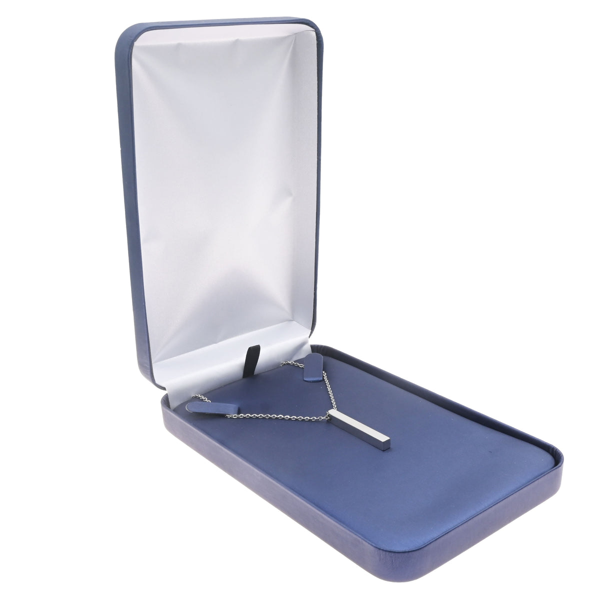 Blue Leatherette Necklace Box - Pack of 6
