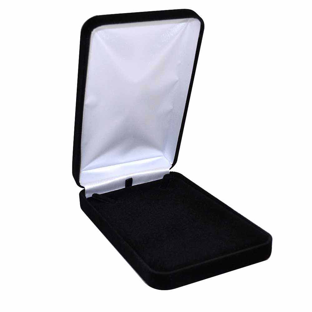 Black Velvet Jewelry Necklace / Chain Gift Boxes