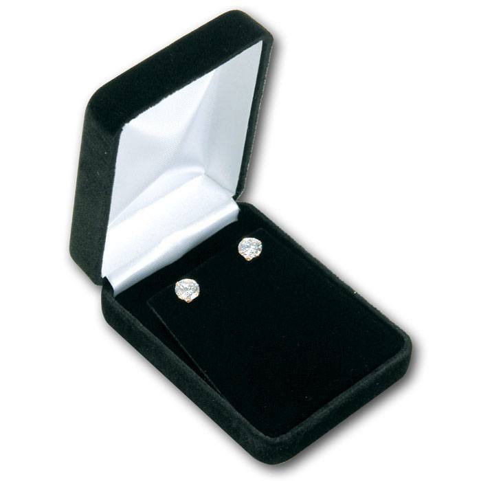 Black Velvet Jewelry Earring / Pendant Gift Boxes