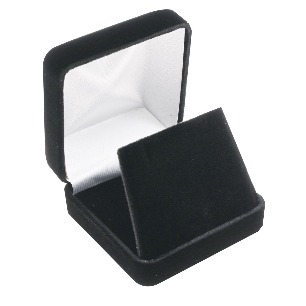 Black Velvet Jewelry Pendant Gift Boxes, Sold in Packs of 12