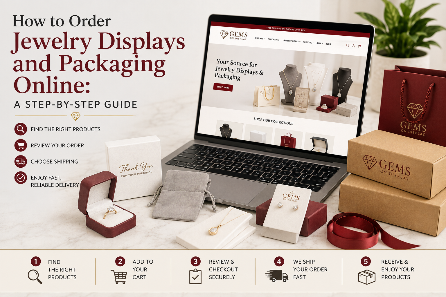How to Order Jewelry Displays and Packaging Online: A Step-by-Step Guide