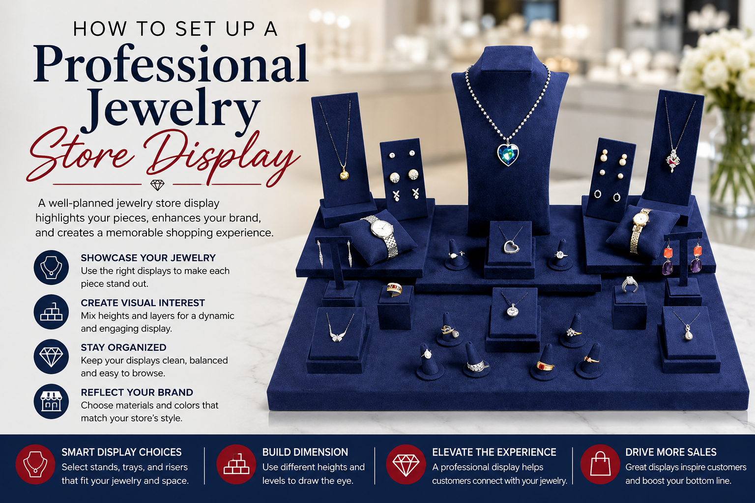 How to Set Up a Jewelry Store Display That Attracts Customers