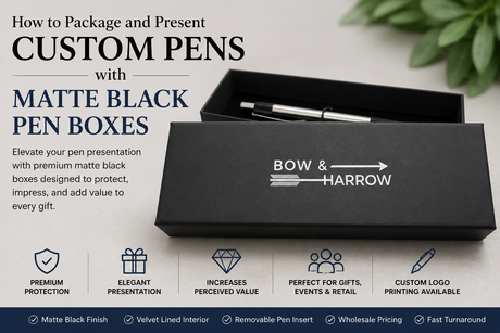 How to Package and Present Custom Pens with Matte Black Pen Boxes
