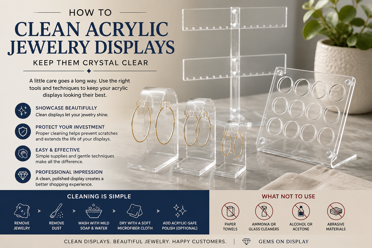 How to Clean Acrylic Jewelry Displays Without Scratching Them