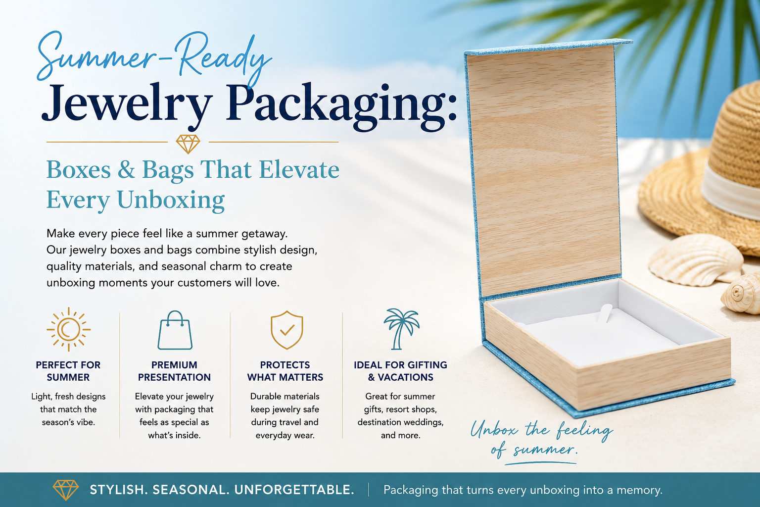 Summer-Ready Jewelry Packaging: Boxes & Bags That Elevate Every Unboxing