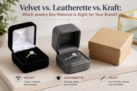 Velvet vs. Leatherette vs. Kraft: Which Jewelry Box Material Is Right for Your Brand?