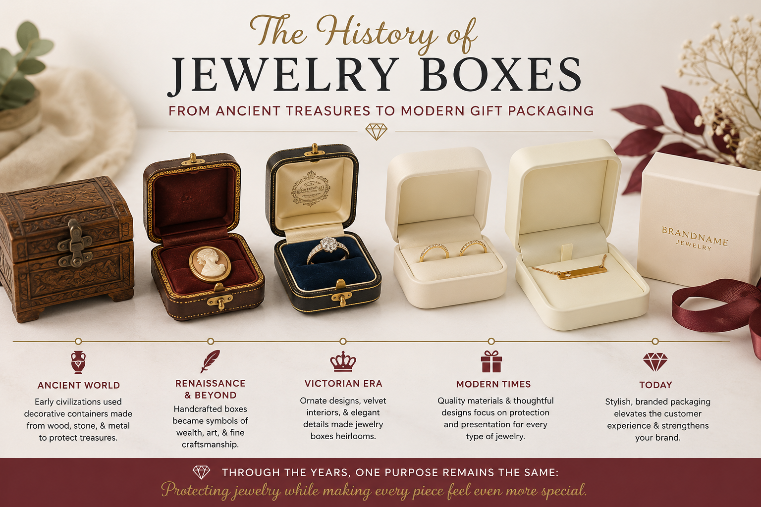 The History of Jewelry Boxes: From Ancient Treasures to Modern Gift Packaging