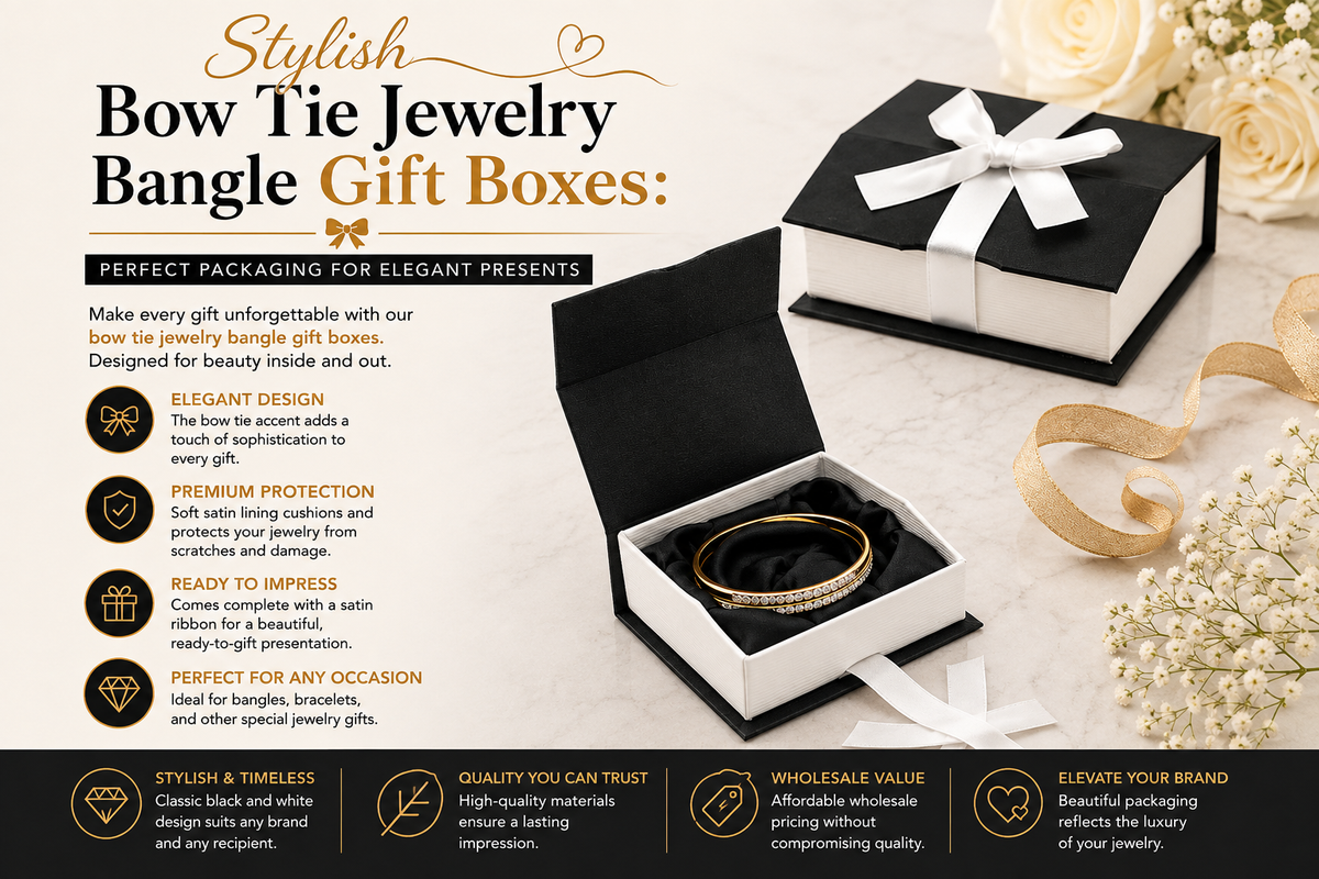 Stylish Bow Tie Jewelry Bangle Gift Boxes: Perfect Packaging for Elegant Presents