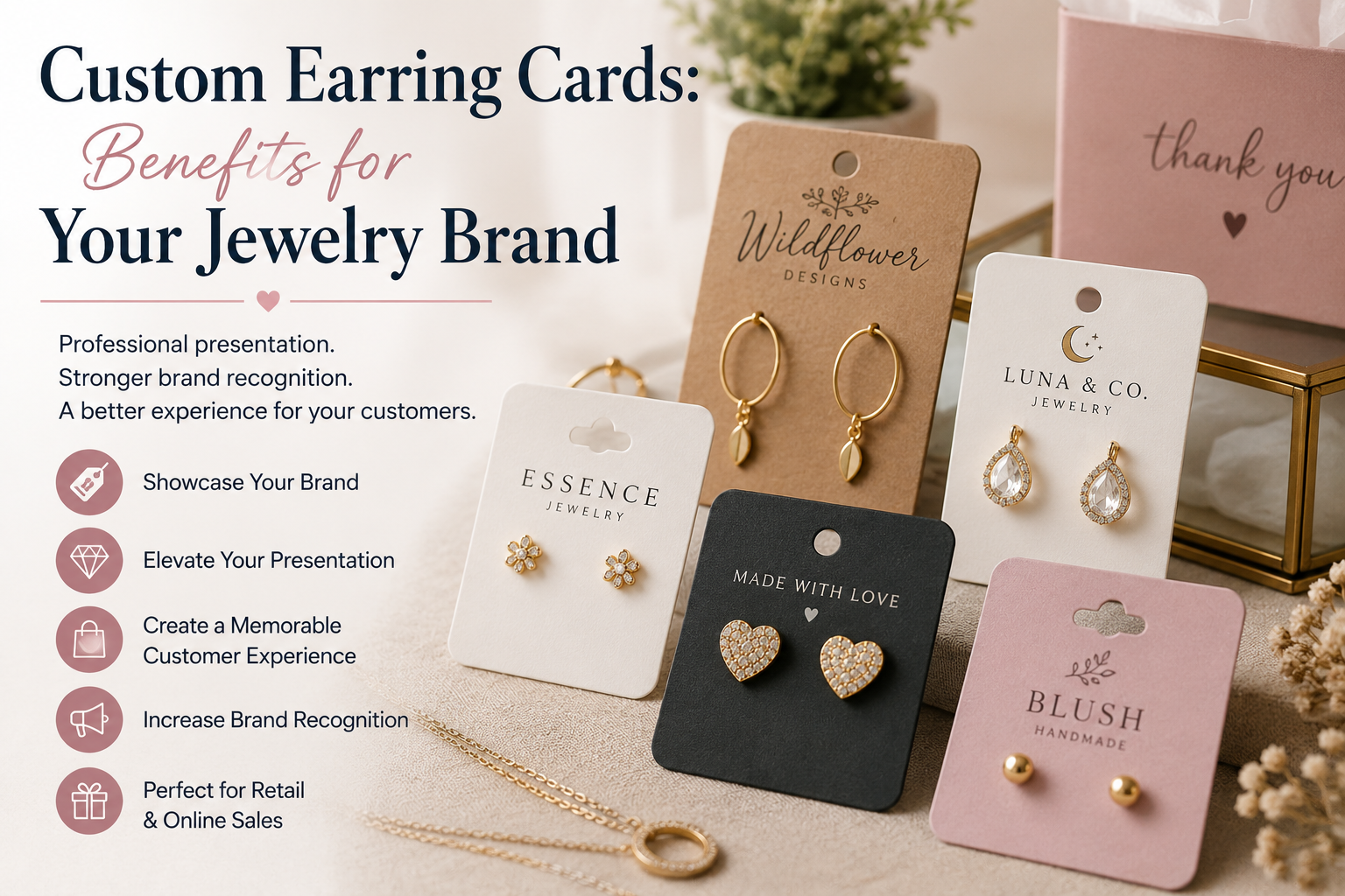 Custom Earring Cards: Benefits for Your Jewelry Brand