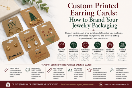 Custom Printed Earring Cards: How to Brand Your Jewelry Packaging
