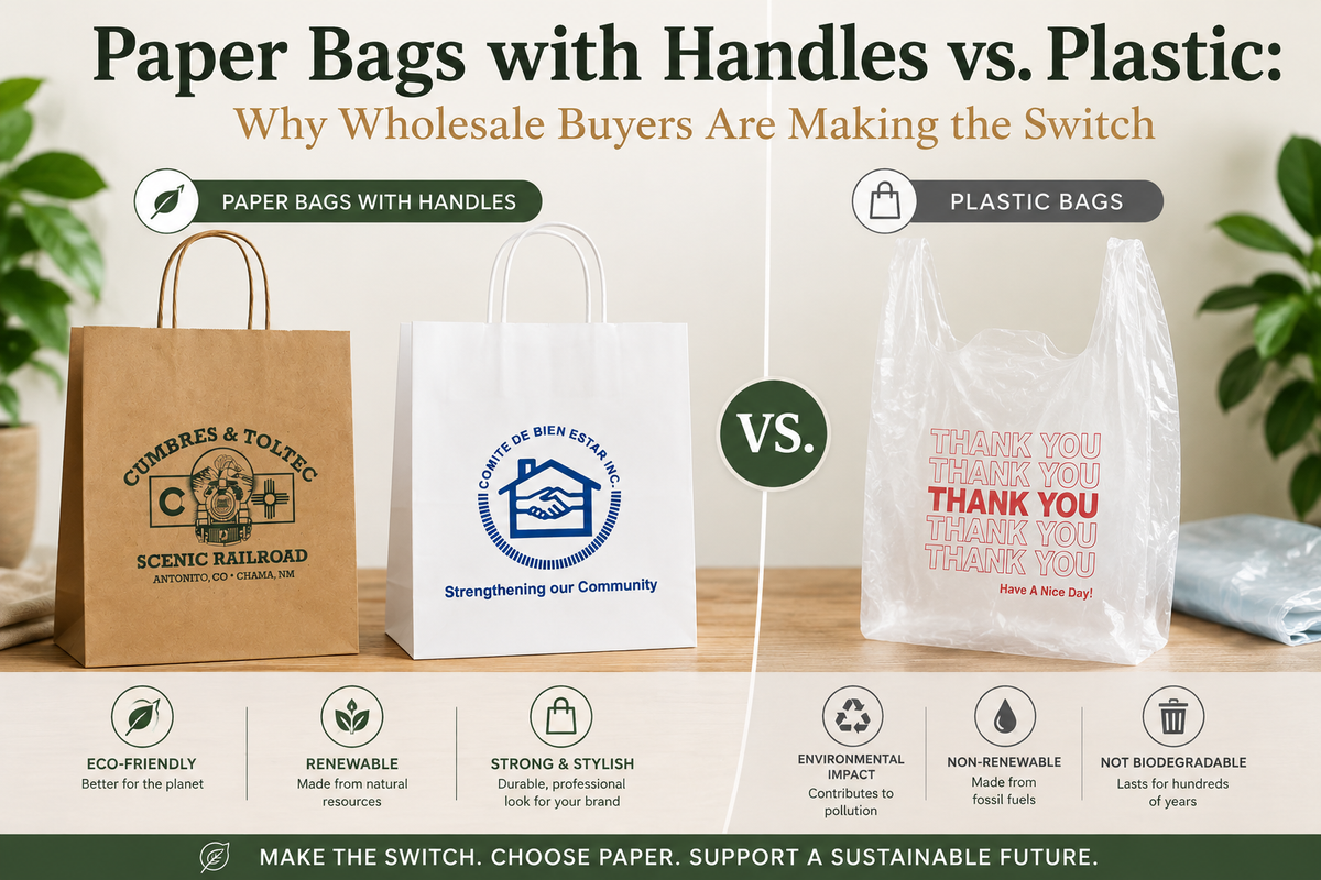 Paper Bags with Handles vs. Plastic: Why Wholesale Buyers Are Making the Switch